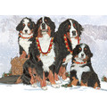 Bernese Mt Dog Family<br>Item number: C523: Dogs Gift Products Greeting Cards 