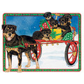 Rottweiler Sleighride<br>Item number: C800: Dogs Gift Products Greeting Cards 