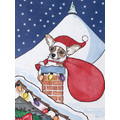 Chihuahua-Up the Chimney<br>Item number: C909: Dogs Gift Products Greeting Cards 