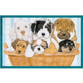 Doggies in a Basket Note Cards<br>Item number: N446B: Dogs Gift Products Greeting Cards 