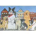 Dog Shopping Spree Note Cards<br>Item number: N960B: Dogs Gift Products Greeting Cards 