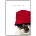 Friendship Card - Jack in red Hat<br>Item number: DS2-04FRIEND: Dogs Gift Products Greeting Cards 