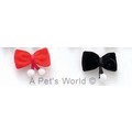 Velvet Bow with Pompoms: Dogs Holiday Merchandise Christmas Items 