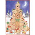 Golden Christmas Tree<br>Item number: C496: Dogs Holiday Merchandise Holiday Greeting Cards 
