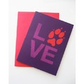Purple LOVE Greeting Cards: Dogs Holiday Merchandise Holiday Greeting Cards 