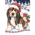 Bassets Christmas<br>Item number: C444: Dogs Holiday Merchandise Holiday Greeting Cards 
