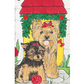 Yorkies Yuletide<br>Item number: C483: Dogs Holiday Merchandise Holiday Greeting Cards 