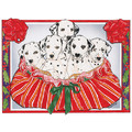 Dalmatians in a Basket<br>Item number: C490: Dogs Holiday Merchandise Holiday Greeting Cards 