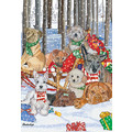 A Sleighride Wonderland<br>Item number: C516: Dogs Holiday Merchandise Holiday Greeting Cards 