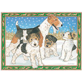 Fox Terrier Wire<br>Item number: C857: Dogs Holiday Merchandise Holiday Greeting Cards 