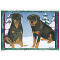 Rottweiler Duo<br>Item number: C868: Dogs Holiday Merchandise Holiday Greeting Cards 