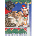 Holiday Porch<br>Item number: C875: Dogs Holiday Merchandise Holiday Greeting Cards 