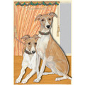 Whippet<br>Item number: C885: Dogs Holiday Merchandise Holiday Greeting Cards 