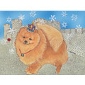 Pomeranian<br>Item number: C914: Dogs Holiday Merchandise Holiday Greeting Cards 