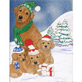 Golden Bunnies<br>Item number: C929: Dogs Holiday Merchandise Holiday Greeting Cards 