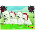 Westies on the Green<br>Item number: C938: Dogs Holiday Merchandise Holiday Greeting Cards 