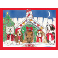 A Holiday Hangout<br>Item number: C991: Dogs Holiday Merchandise Holiday Greeting Cards 