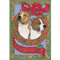 American Staffordshire<br>Item number: C997: Dogs Holiday Merchandise Holiday Greeting Cards 
