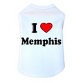 I Love Memphis- Dog Tank: Dogs Pet Apparel Tanks 