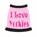 I Love Yorkies: Dogs Pet Apparel T-shirts 