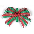 Christmas Loop Bow: Dogs Pet Apparel Hair Accessories 