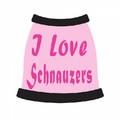 I Love Schnauzers: Dogs Pet Apparel T-shirts 