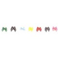 Small Gingham Pearl Bows Elastics: Dogs Pet Apparel Hair Accessories 