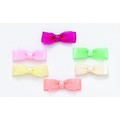 Small Double Satin Sheer Flat Bows Elastics: Dogs Pet Apparel Hair Accessories 