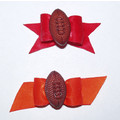 Starched Show Bows - Football: Dogs Pet Apparel Hair Accessories 