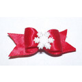 Starched Show Bows - Snowflake: Dogs Pet Apparel Hair Accessories 