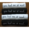 YOU HAD ME AT WOOF Unisex Human T-Shirt: Dogs Products for Humans Apparel 