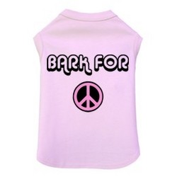 Bark for Peace: Pink- Dog Tank