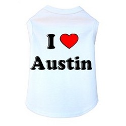 I Love Austin- Dog Tank