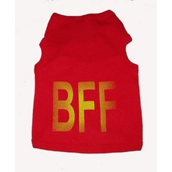 Dog T shirt BFF in Red