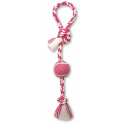 Pink Pull Tug w/ 4" Ball - 3 Pack