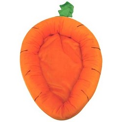 PUDDER N' PAW PLUSH CARROT SHAPED BED 18.5/12/2.5"