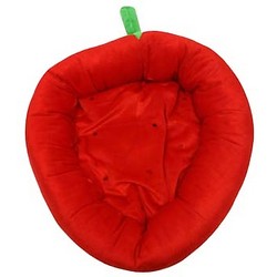 PUDDER N' PAW PLUSH STRAWBERRY BED 16.5/14/3"