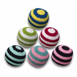 Crochet Striped Ball - 6 Pack
