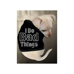 I do Bad Things  Rhinestone Dog Tank Top