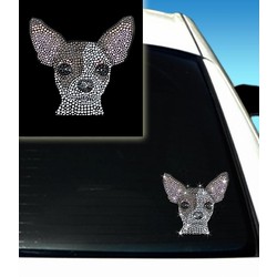 Chihuahua 2 Rhinestone Car Decal