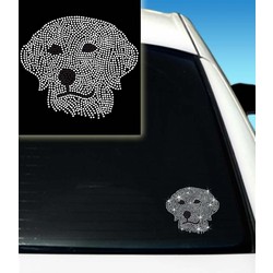 Lab Dog Rhinestone Car Decal