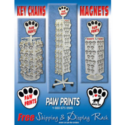 PAW PRINTS MAGNETS STARTER DISPLAY PACKAGE.