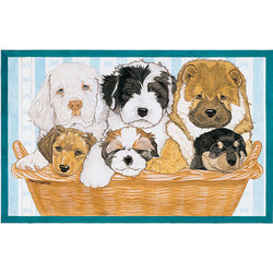 Doggies in a Basket Note Cards