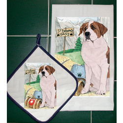 Breed Specific Dish Towel & Pot Holder Sets (P-Y)