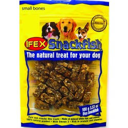 Dog Small Bones Snack Fish Treats - 3.53oz (12/case)