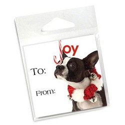 10 Pack of Holiday Gift Tags - Boston Terrier