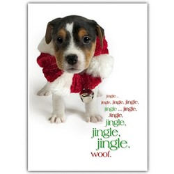 Christmas Card - Puppy w/ Jingle Bells