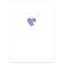 Pet Sympathy Card - Purple Heart Halo