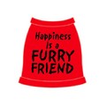 Happiness Is A Furry Friend Dog Tank Top: Dogs Pet Apparel 