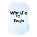 World's #1 Beagle- Dog Tank: Dogs Pet Apparel 